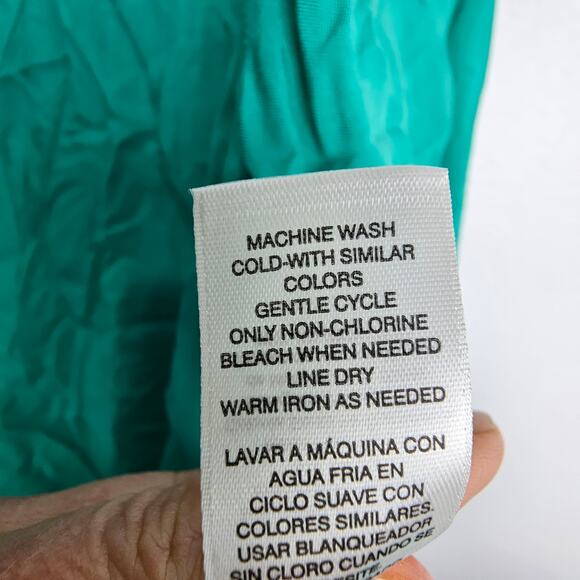 Chicos Womens V-Neck Blouse Lace Up Cold Shoulder Size 3 XL Classic Casual Easy - Picture 9 of 10